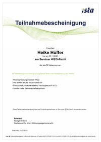 Teilnahmebest&auml;tigungen 23.11.2023 Heike H&uuml;ffer